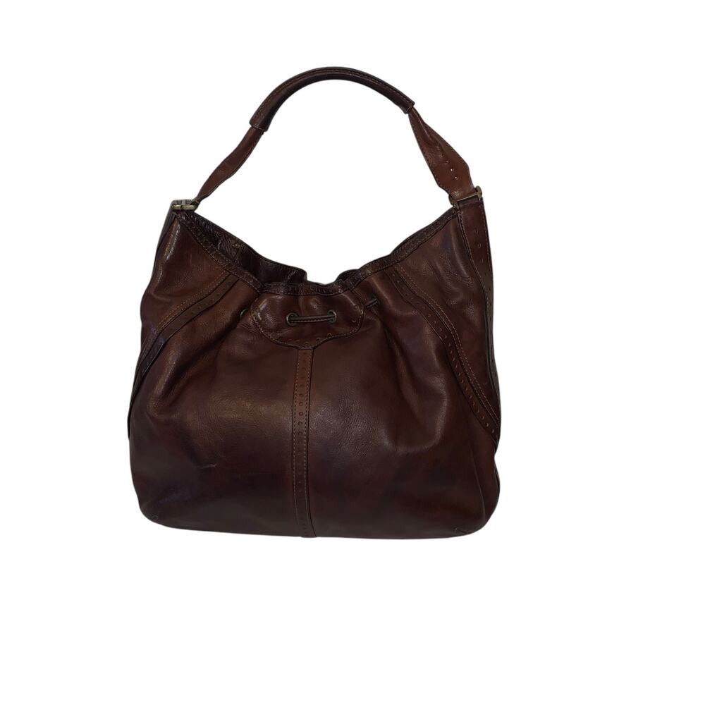 Cole Haan Sierra Laser Cut Brown Purse Bag - Picture 2 of 16